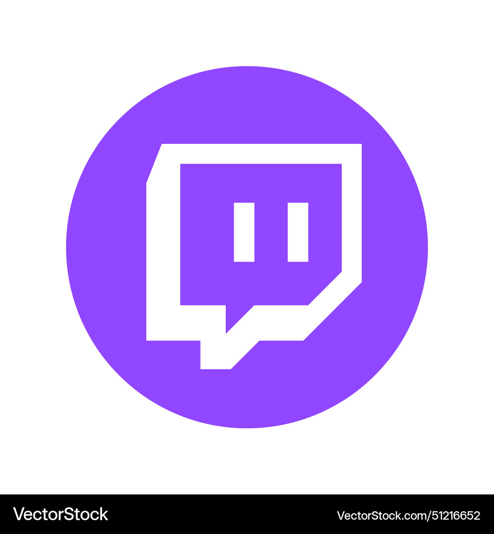 Twitch circle logo can use for website design vector image
