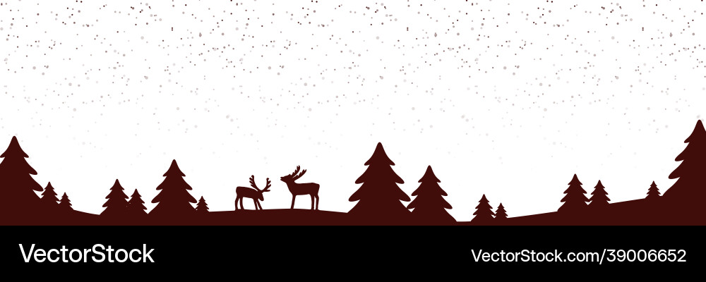 Xmas background with snow fall and trees Xmas background with snow fall and trees vector image