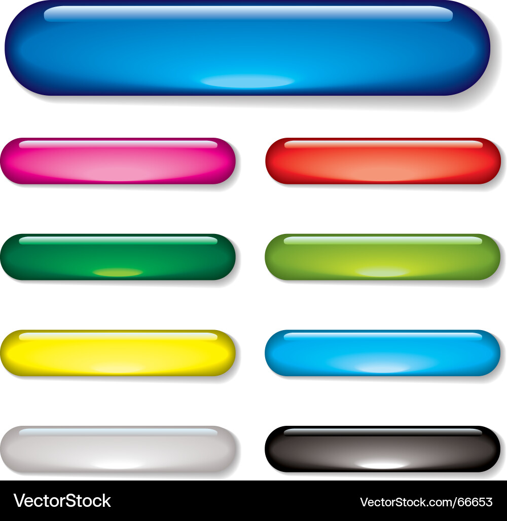 Aqua Gel Knöpfe Vektorbild