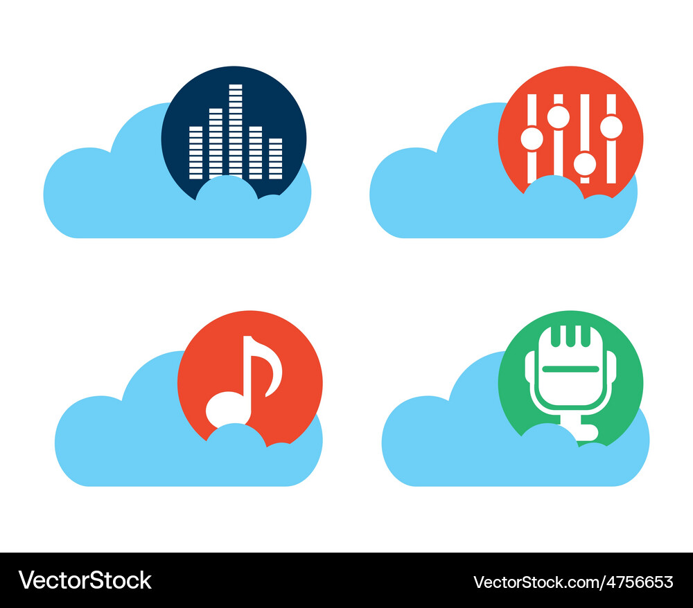 Cloud computing Vector Image