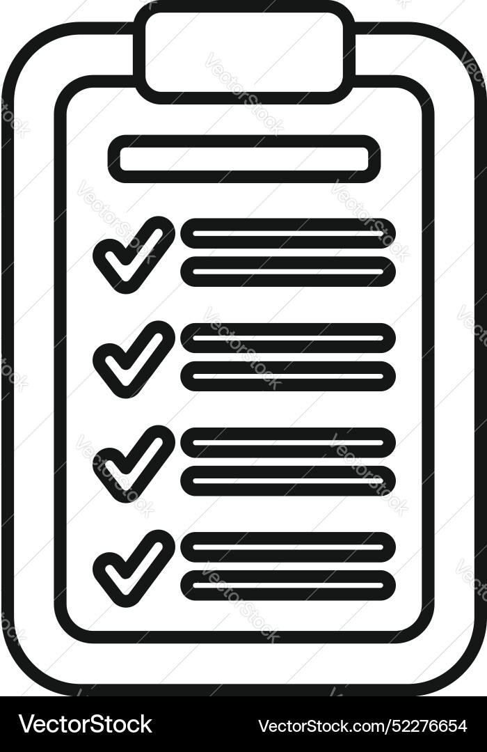 Clipboard with check marks of task Clipboard with check marks of task vector image