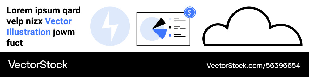 Cloud storage analysis and data visualization vector image