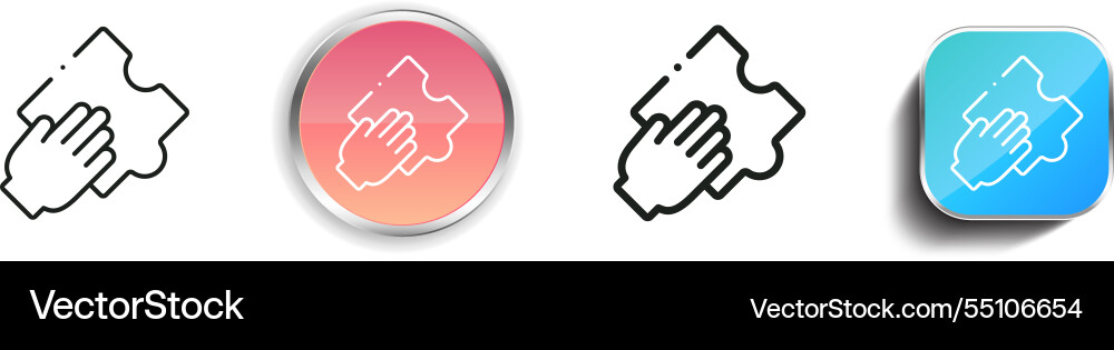 Integration icon thin linear regular and button Integration icon thin linear regular and button Vector Image