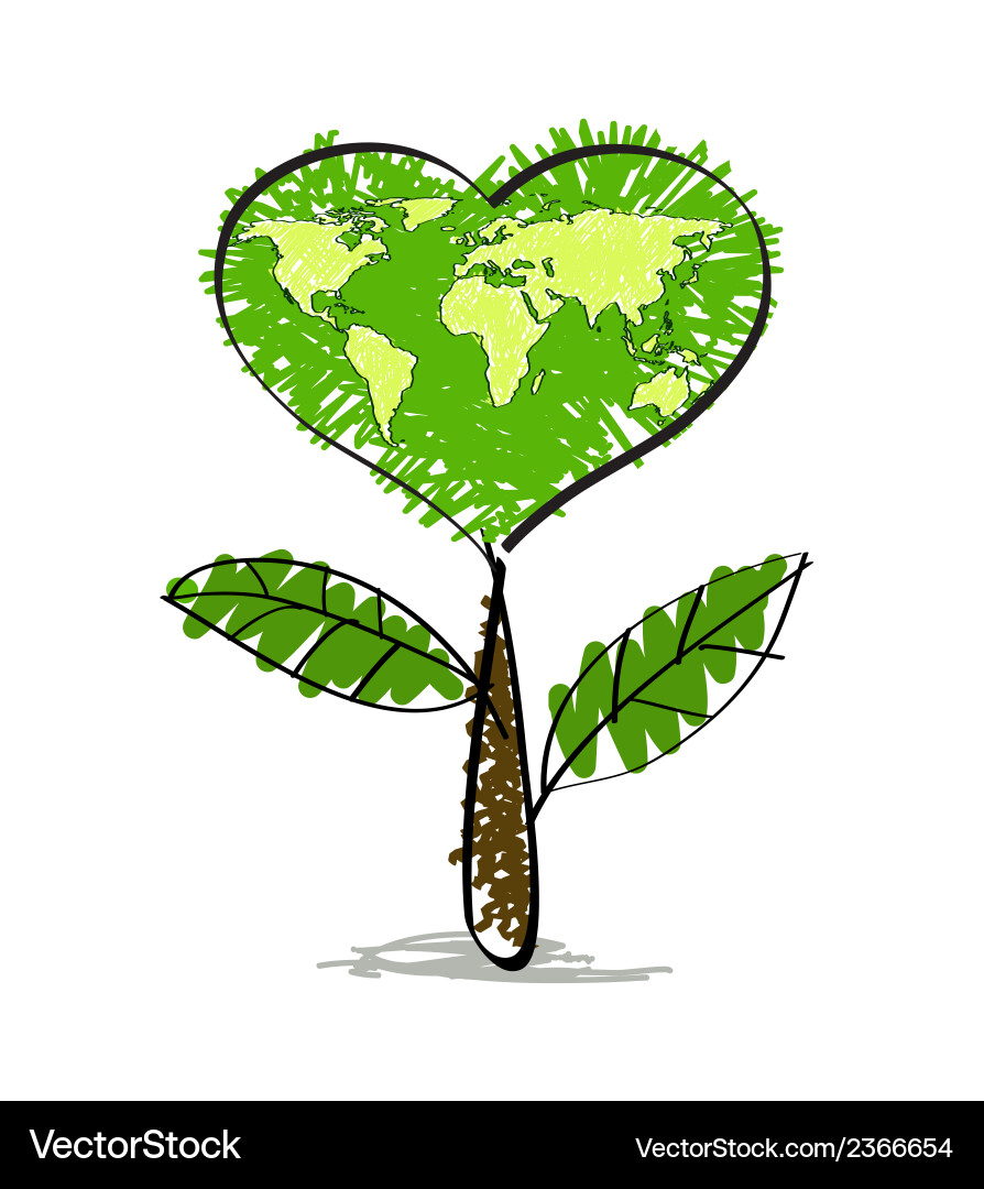 Save the earth Royalty Free Vector Image - VectorStock