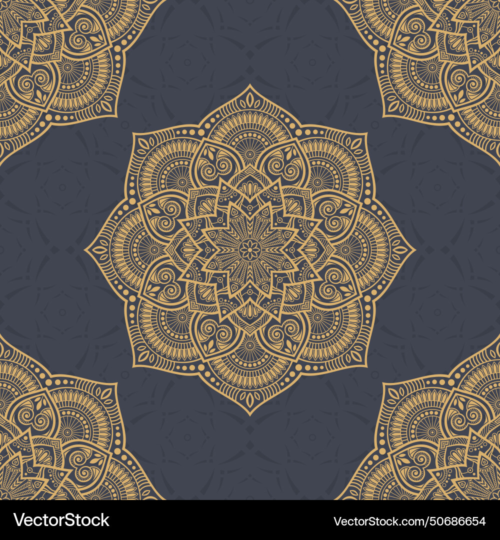 Seamless color pattern with mandala abstract Seamless color pattern with mandala abstract vector image