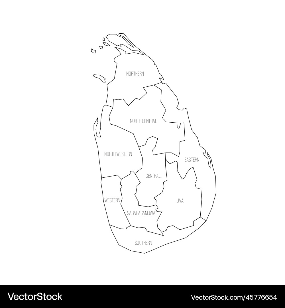 Sri lanka political map of administrative Sri lanka political map of administrative vector image
