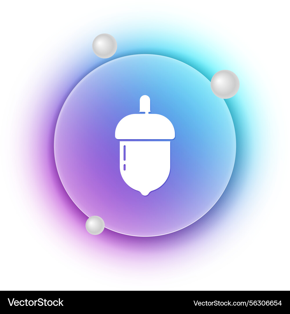 White acorn icon isolated on background White acorn icon isolated on background Vector Image