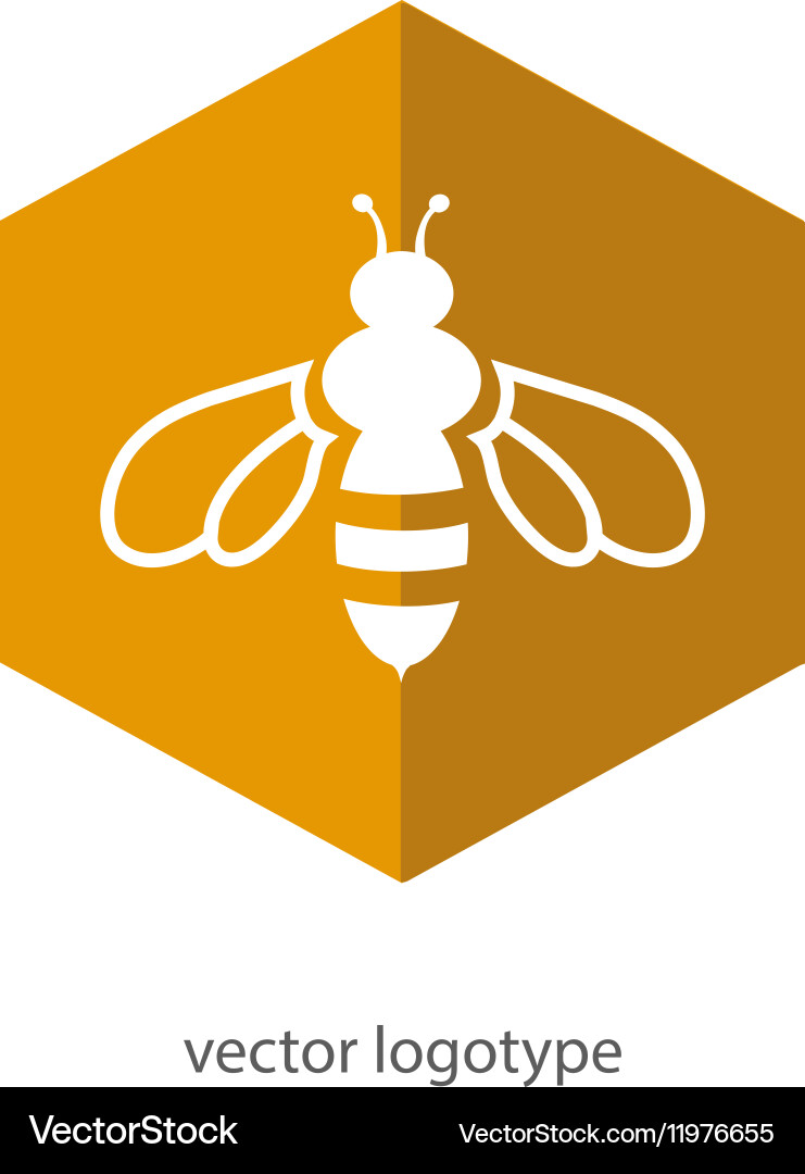 Bee Icon - Honeybee Symbol Vektorbild