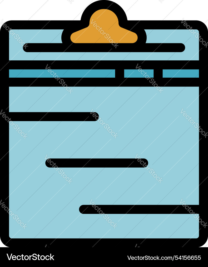Clipboard with blank paper showing lines Clipboard with blank paper showing lines vector image