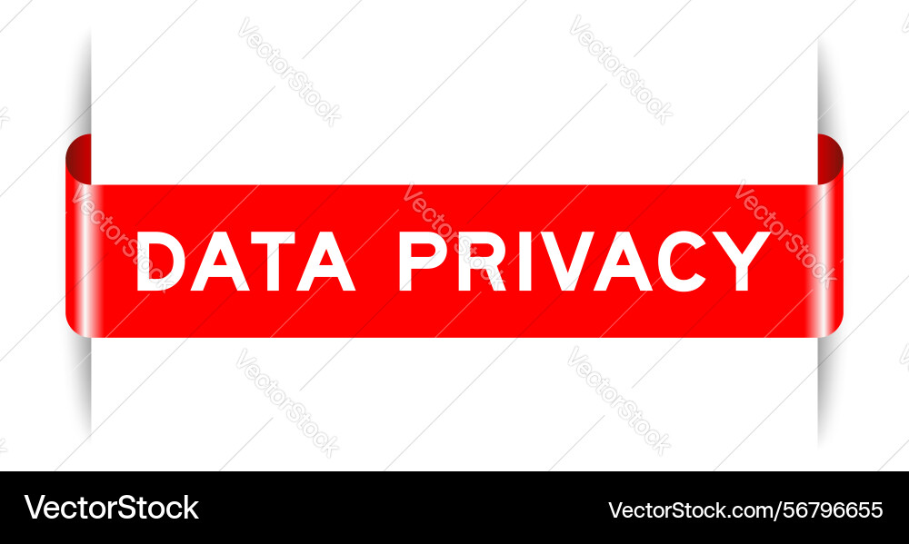 Red color inserted label banner with word data Red color inserted label banner with word data Vector Image