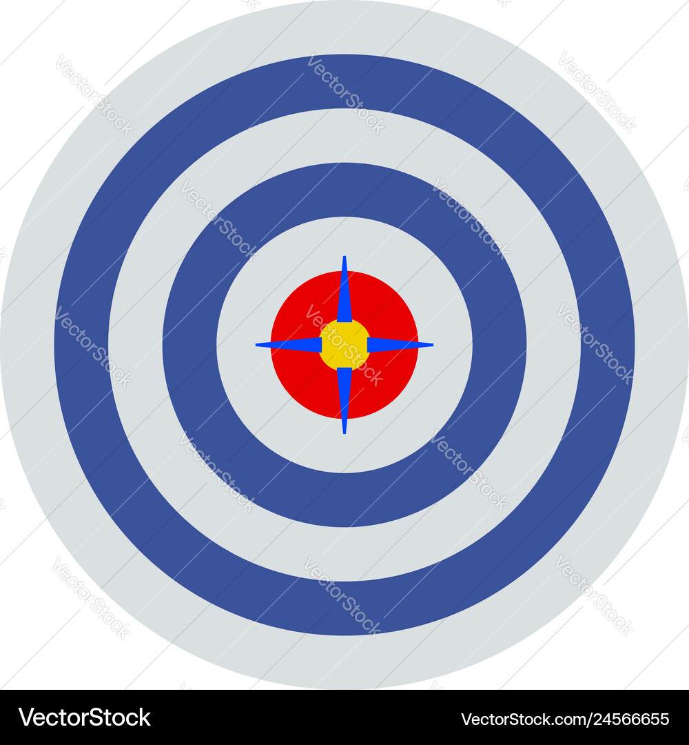 Target with dart in center icon vector image
