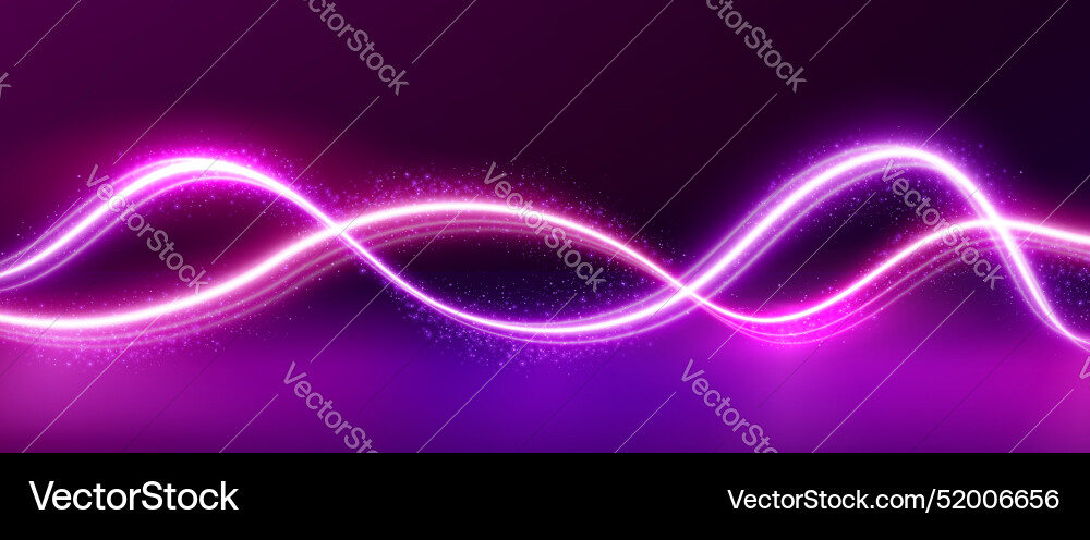 Abstract Neon Wave Lines vector image
