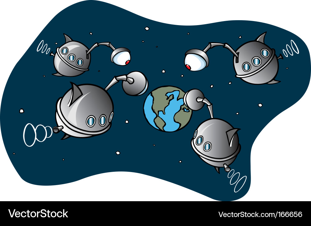 Alien spaceship Vector Image