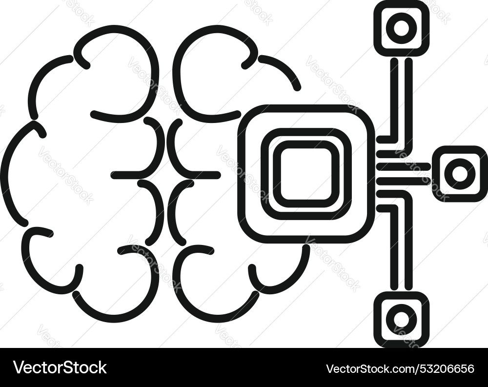 Artificial intelligence chip processing data from Artificial intelligence chip processing data from vector image