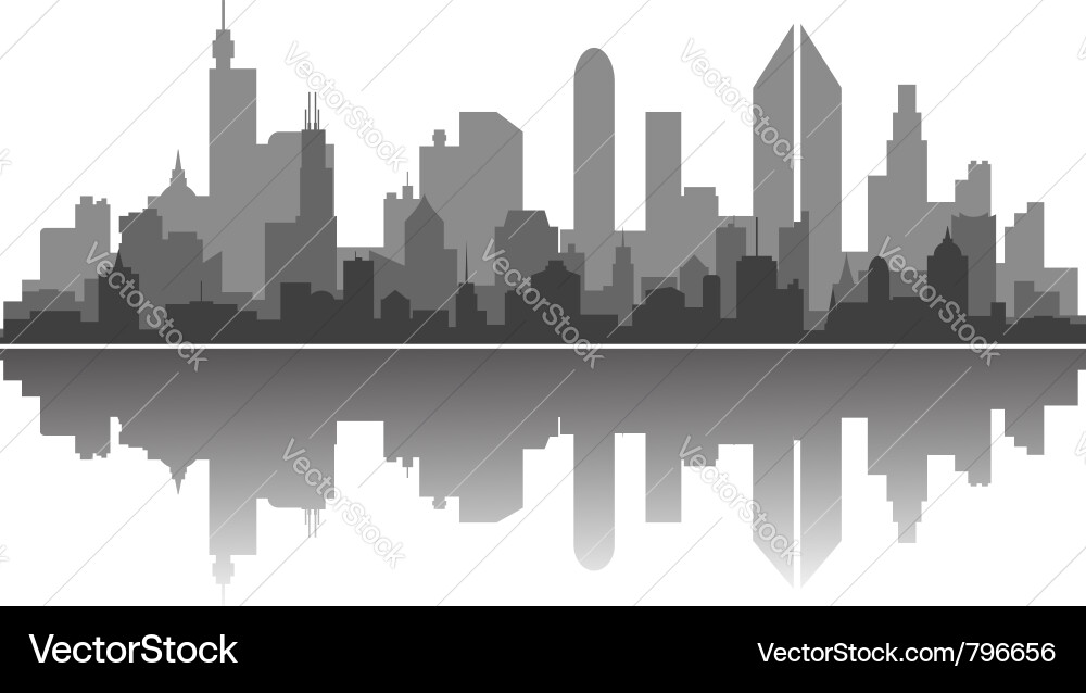 Cityscape Skyline Silhouette vector image