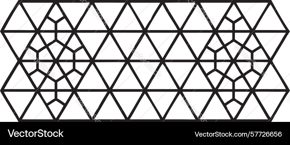 Complex geometric pattern interlocking triangle vector image
