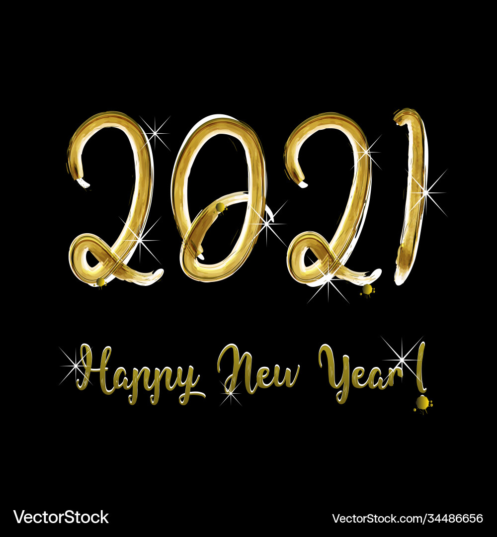 Happy new year 2021 Happy new year 2021 vector image