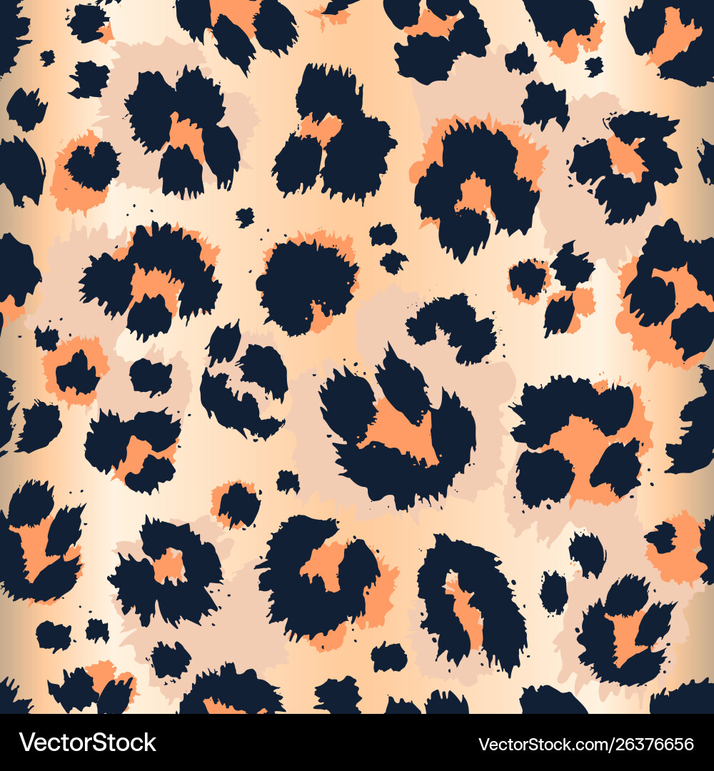 Leopard Print Seamless Pattern vector image