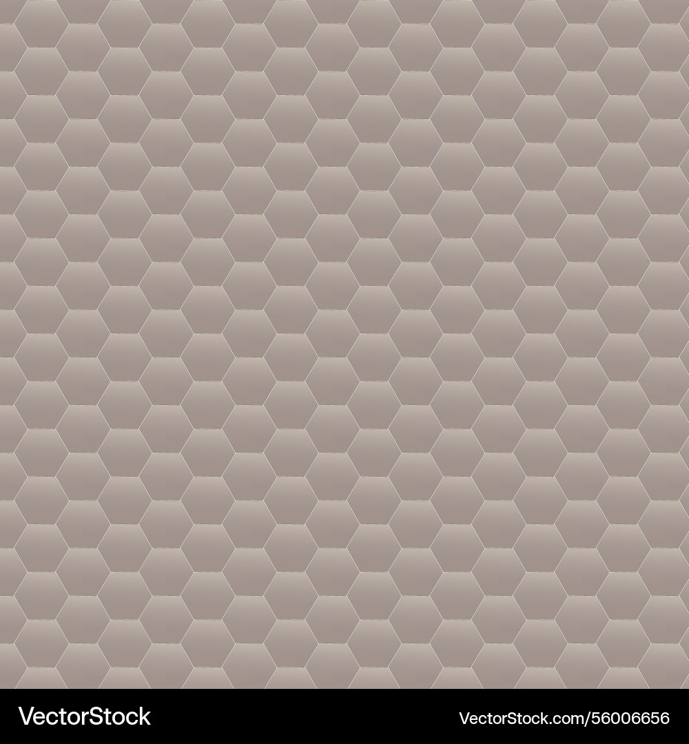 Metallic hexagonal seamless pattern on beige backg Metallic hexagonal seamless pattern on beige backg vector image