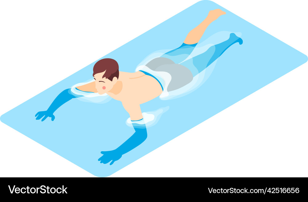 Pool swimming aquapark composition Pool swimming aquapark composition vector image