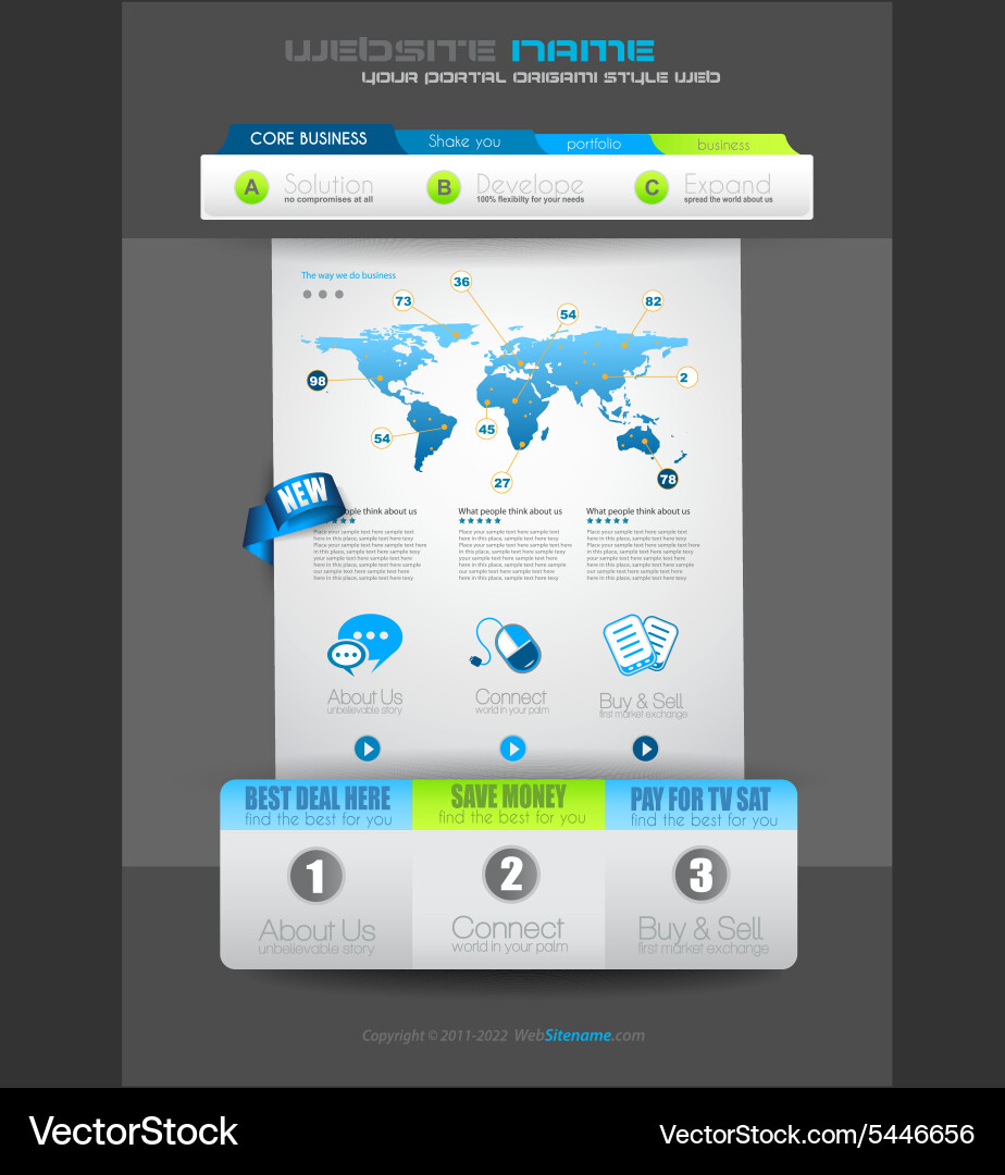 Quality clean web elements for blog and sites Vector Image