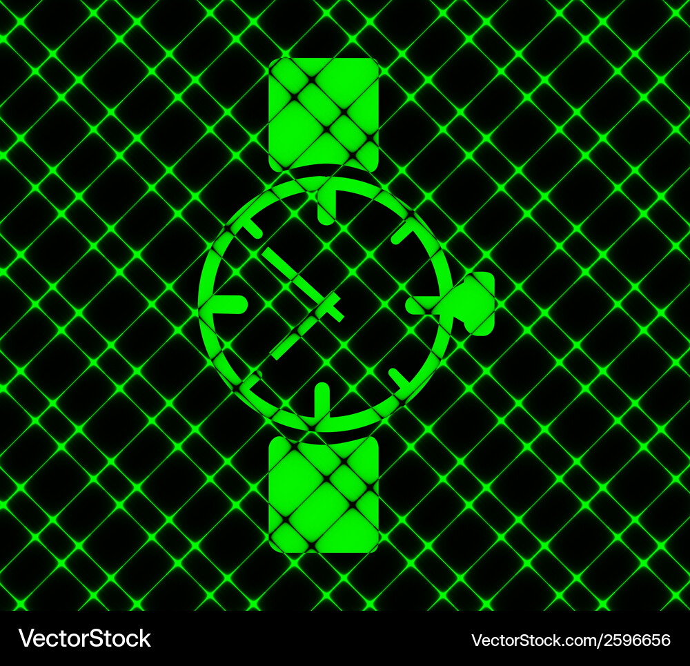 Watchclock flat modern web button and space Vector Image