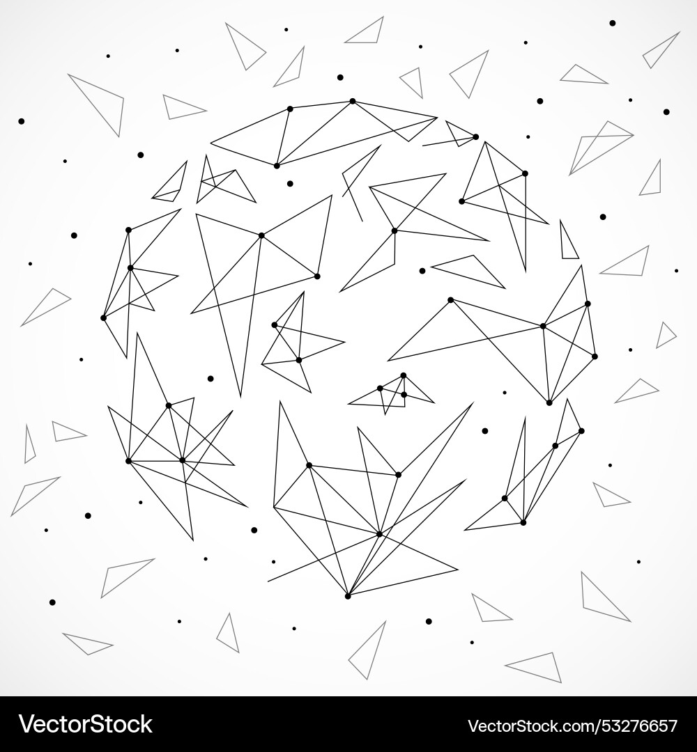Abstract globe of lines and dots connection vector image