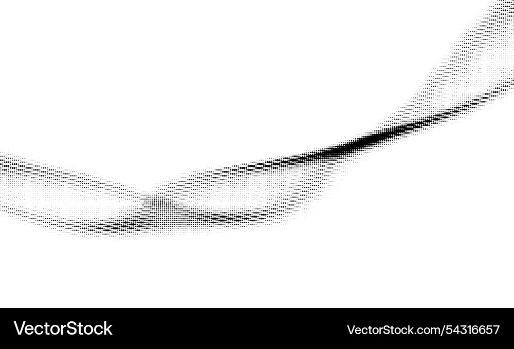 Diagonal abstract halftone bitmap dot effect Vector Image