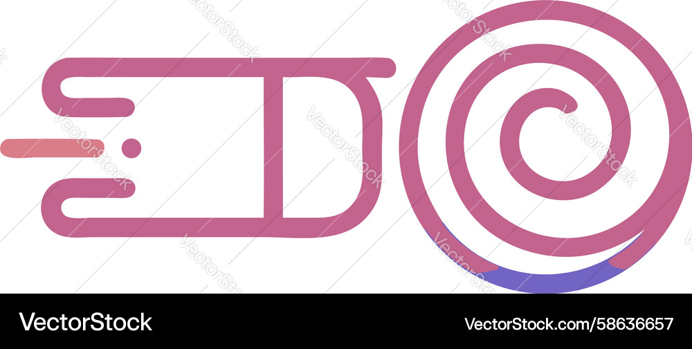 Dynamic Gradient Swirl Icon Vector Image