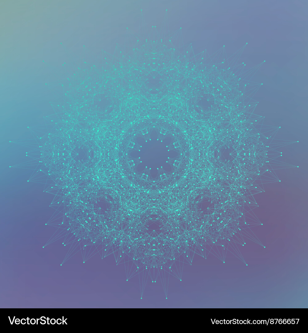 Geometric abstract round form with connected line Geometric abstract round form with connected line vector image