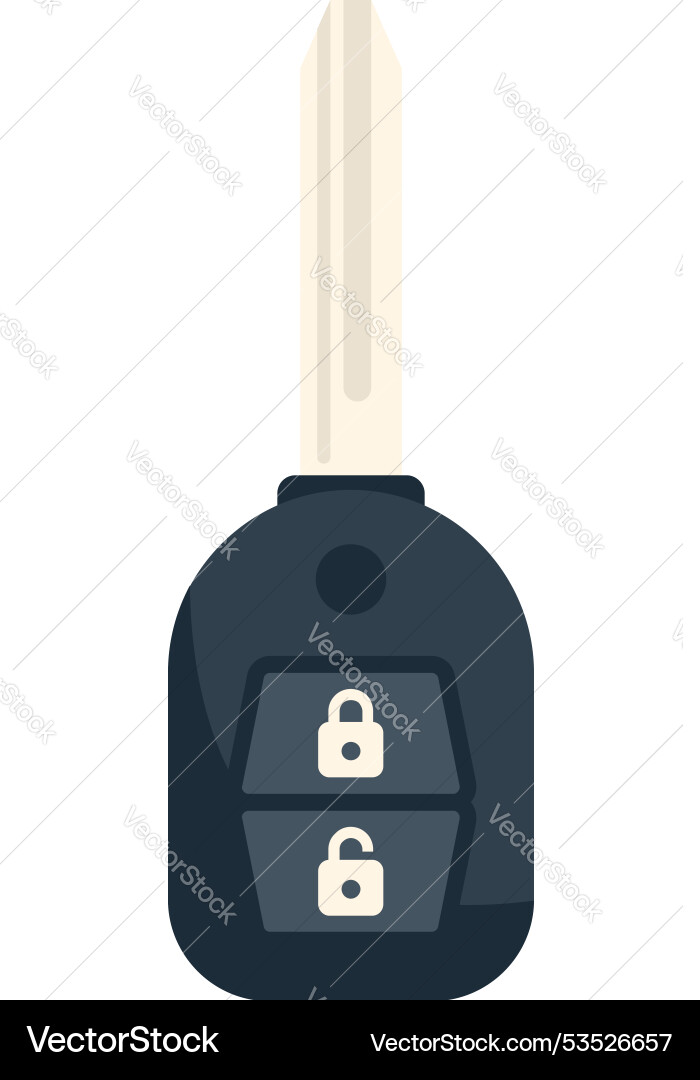 Modern car key with remote control locking system Vector Image