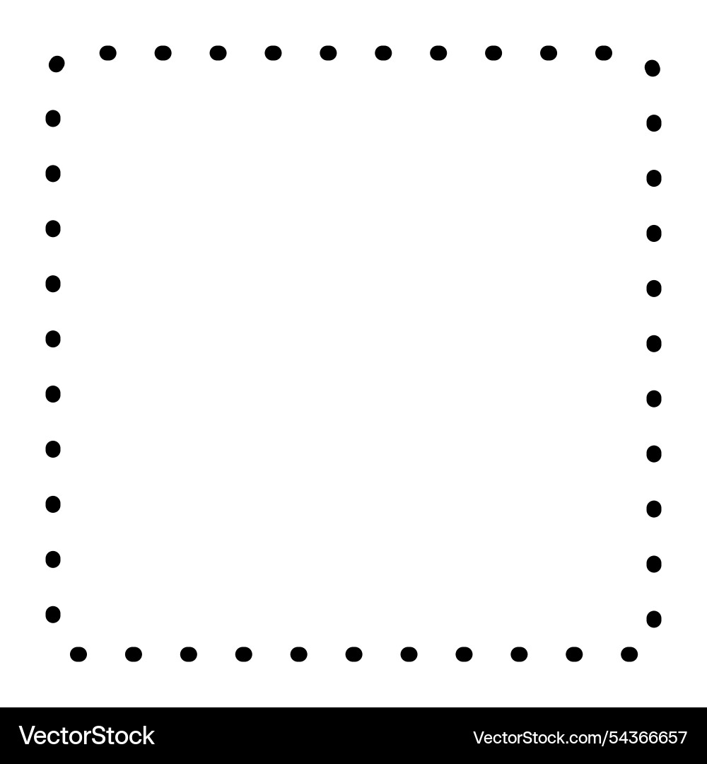 Ornamental dashed line border in geometric frame Ornamental dashed line border in geometric frame vector image