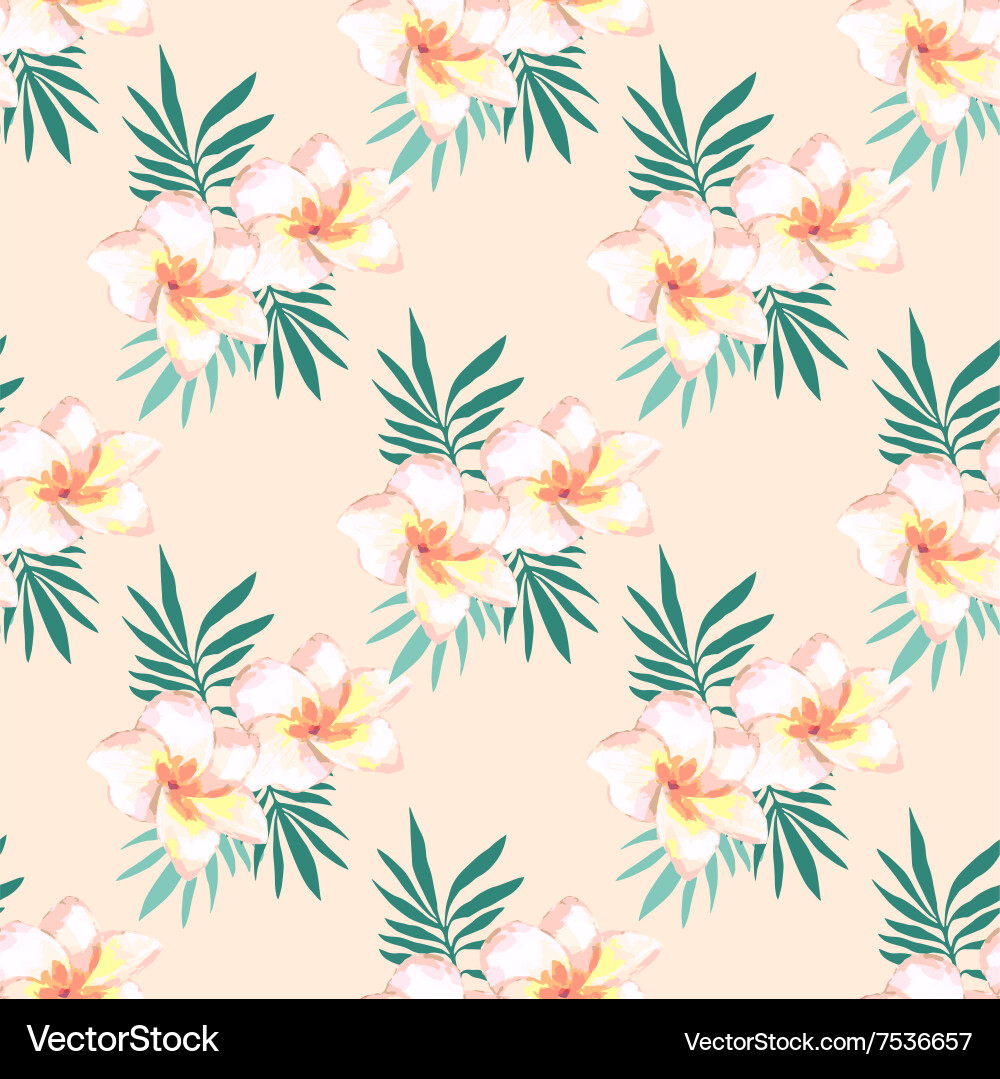Watercolor Floral Pattern Vector Image