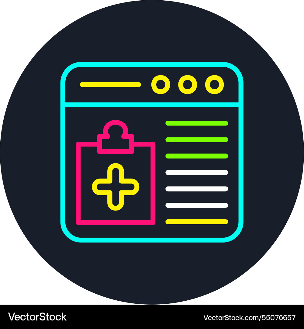 Website line multi color icon Vector Image