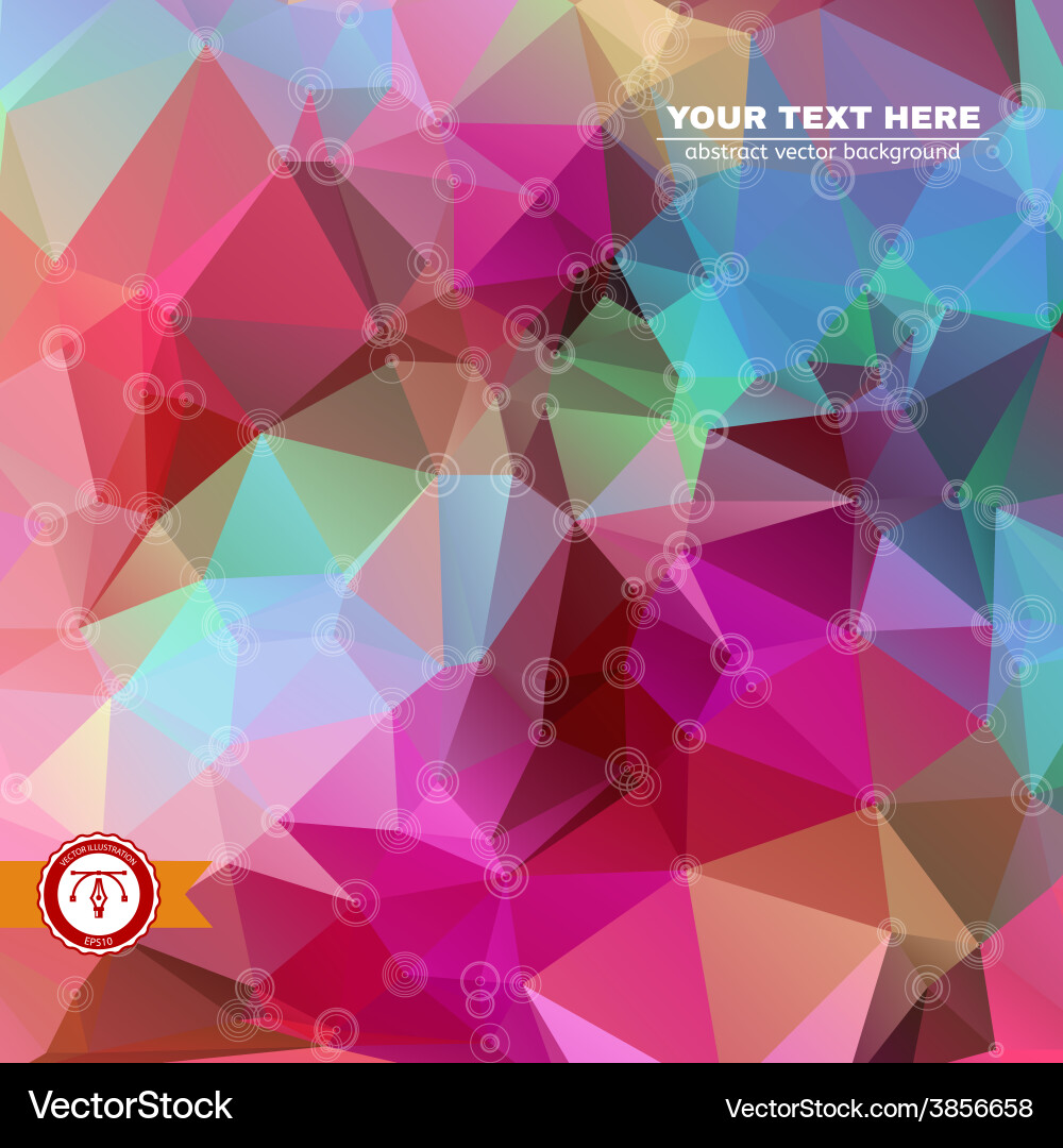 Abstract colorful triangles background vector image