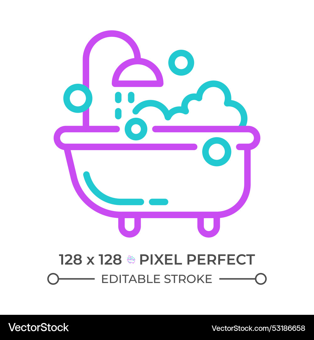 Bathing two color line icon Bathing two color line icon vector image