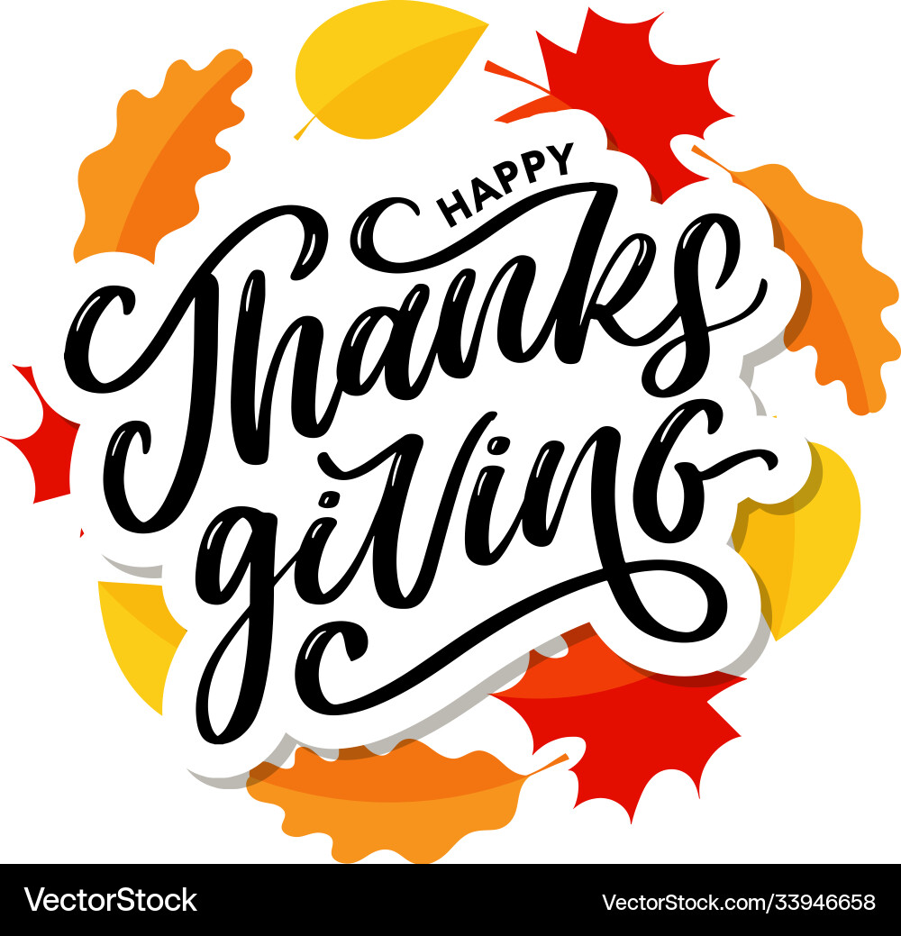 Happy Thanksgiving Schrifttext Happy Thanksgiving Schrifttext vektorbild