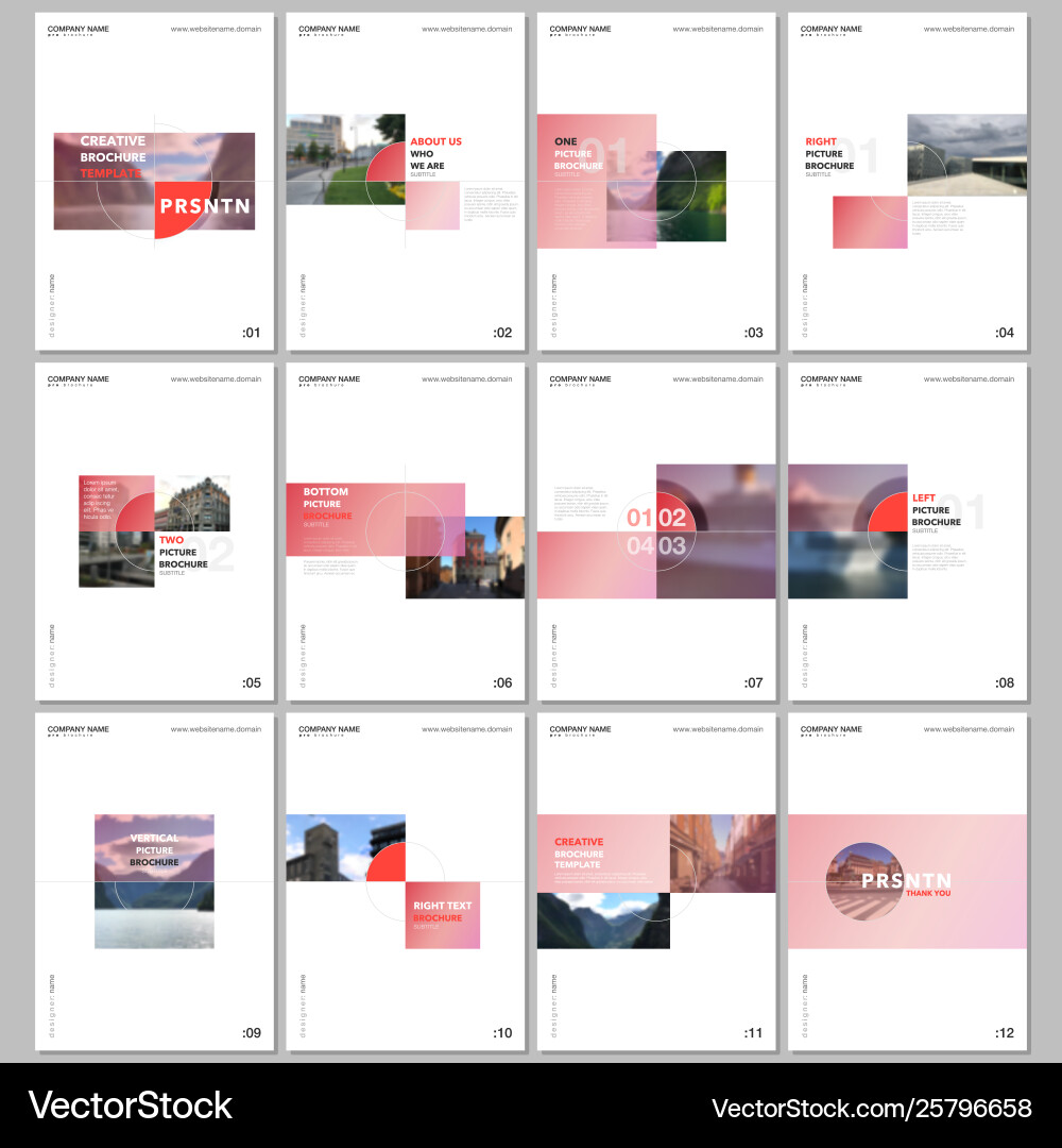 Minimal brochure templates with colorful gradient Minimal brochure templates with colorful gradient vector image