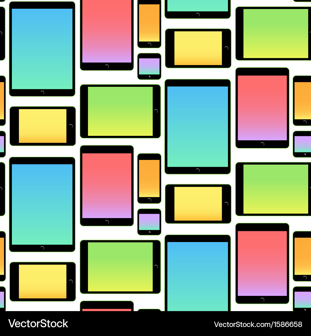 Mobile Device Pattern Vector Image