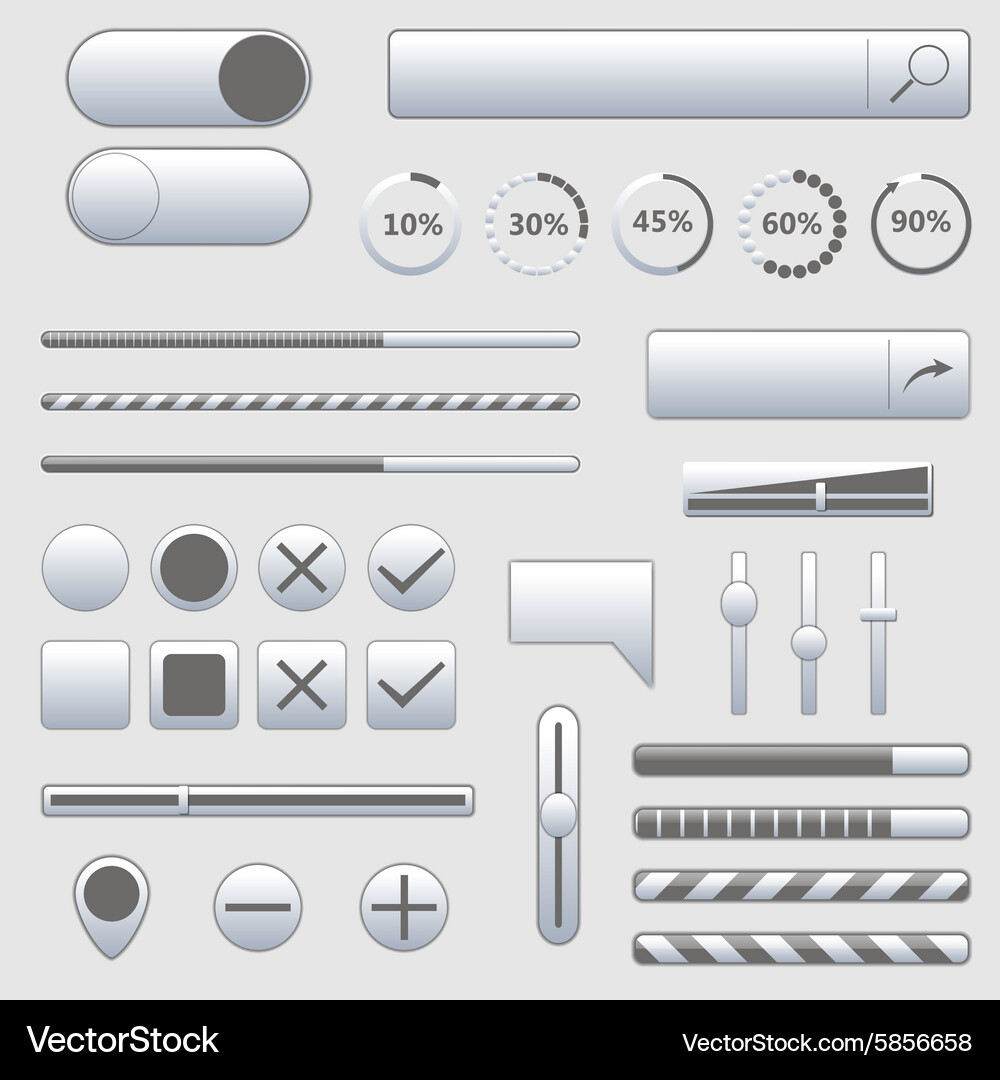 Set of web elements Vector Image