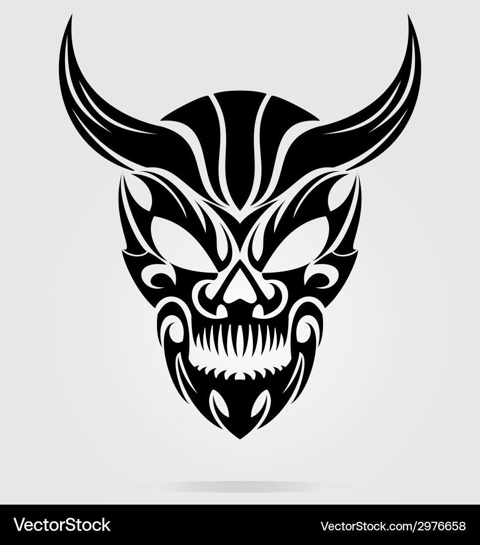 Tribal Demon Mask vector image