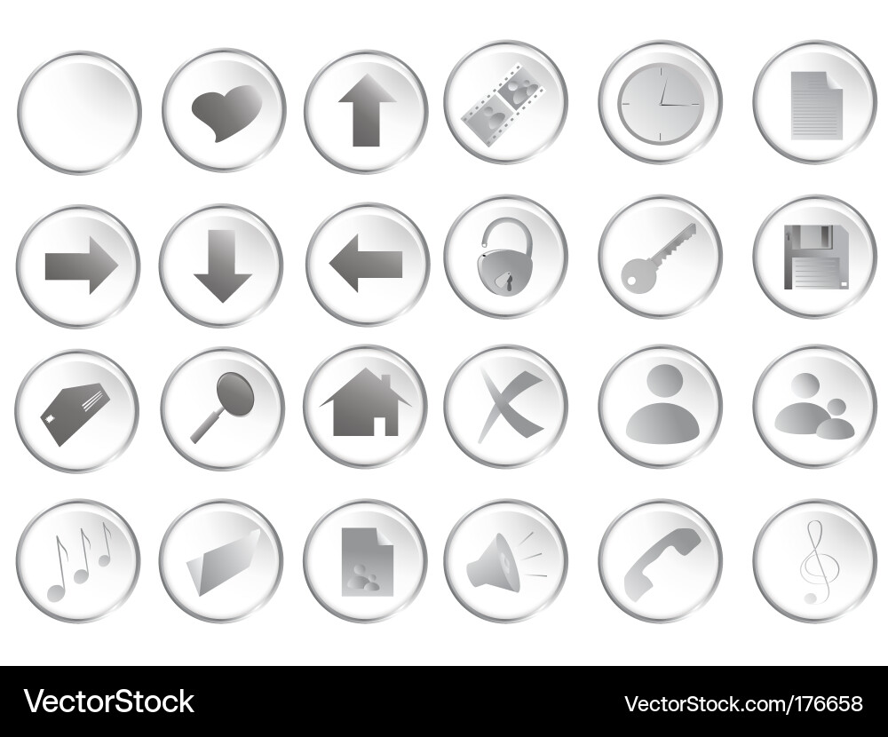 Web buttons set Vector Image