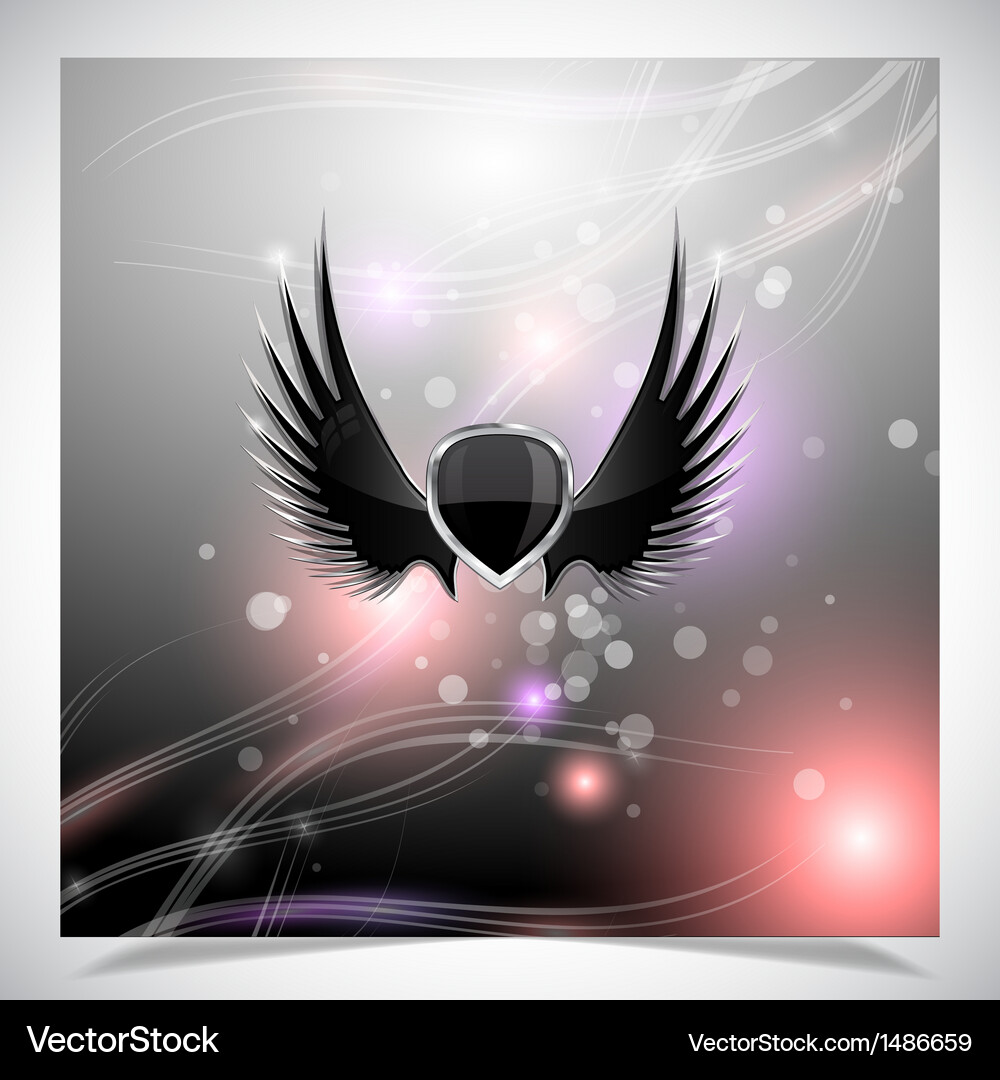 Abstract background with wings Vector Image