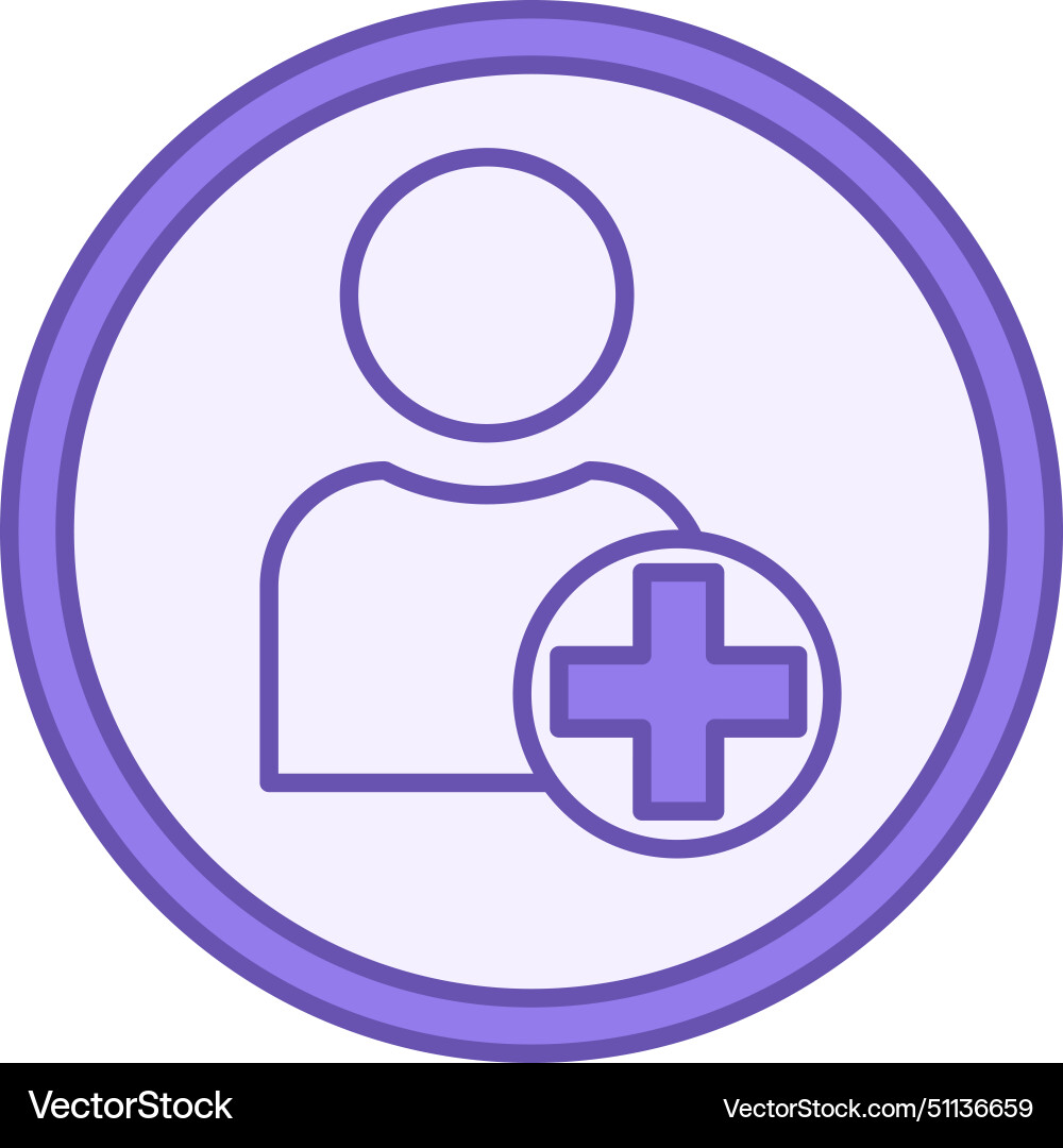 Add friend colored icon of adding a new Add friend colored icon of adding a new vector image
