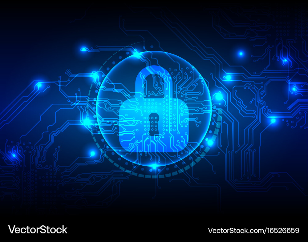 Digital Security Network Background vector image
