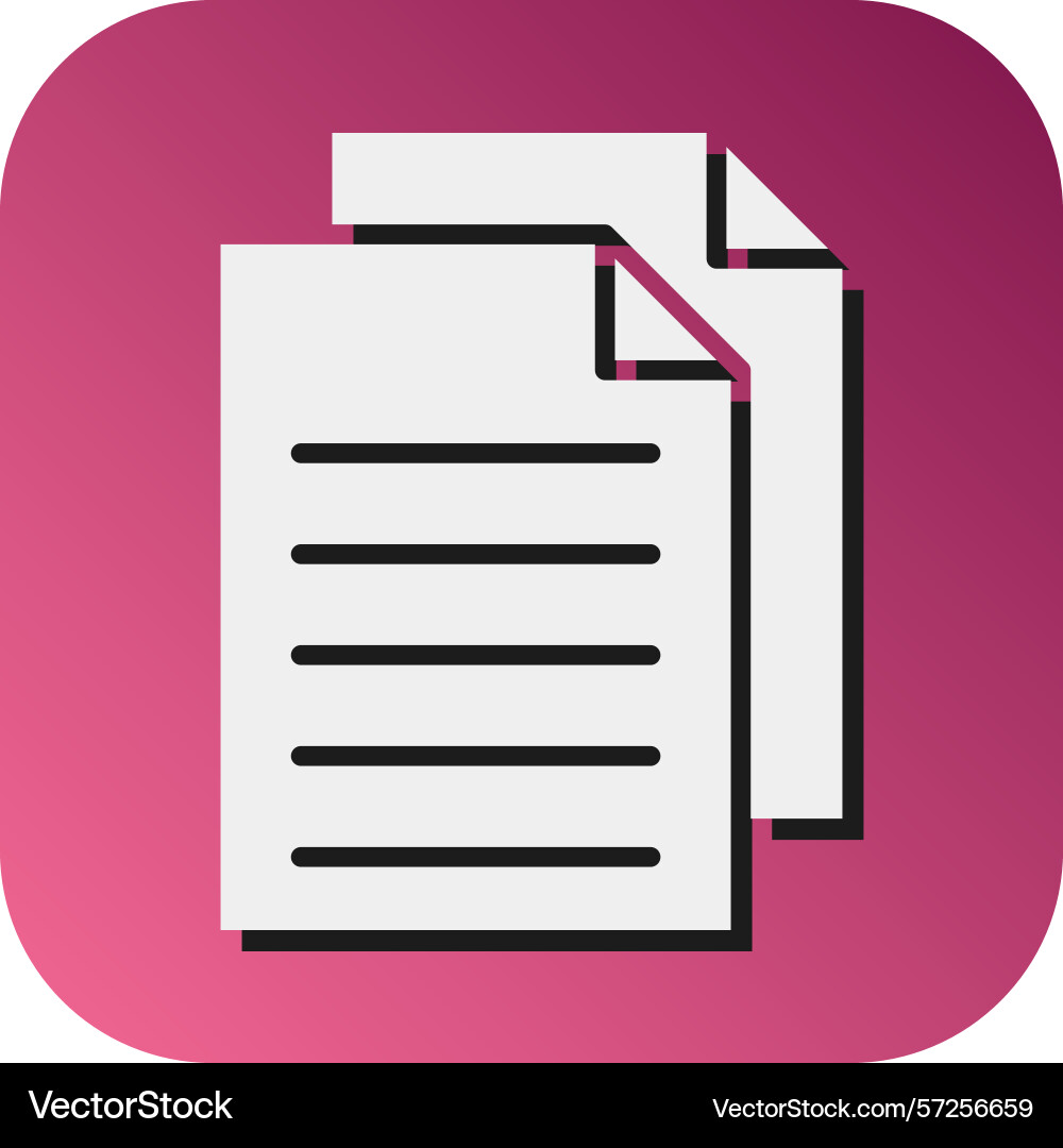 Files glyph gradient background icon for personal vector image