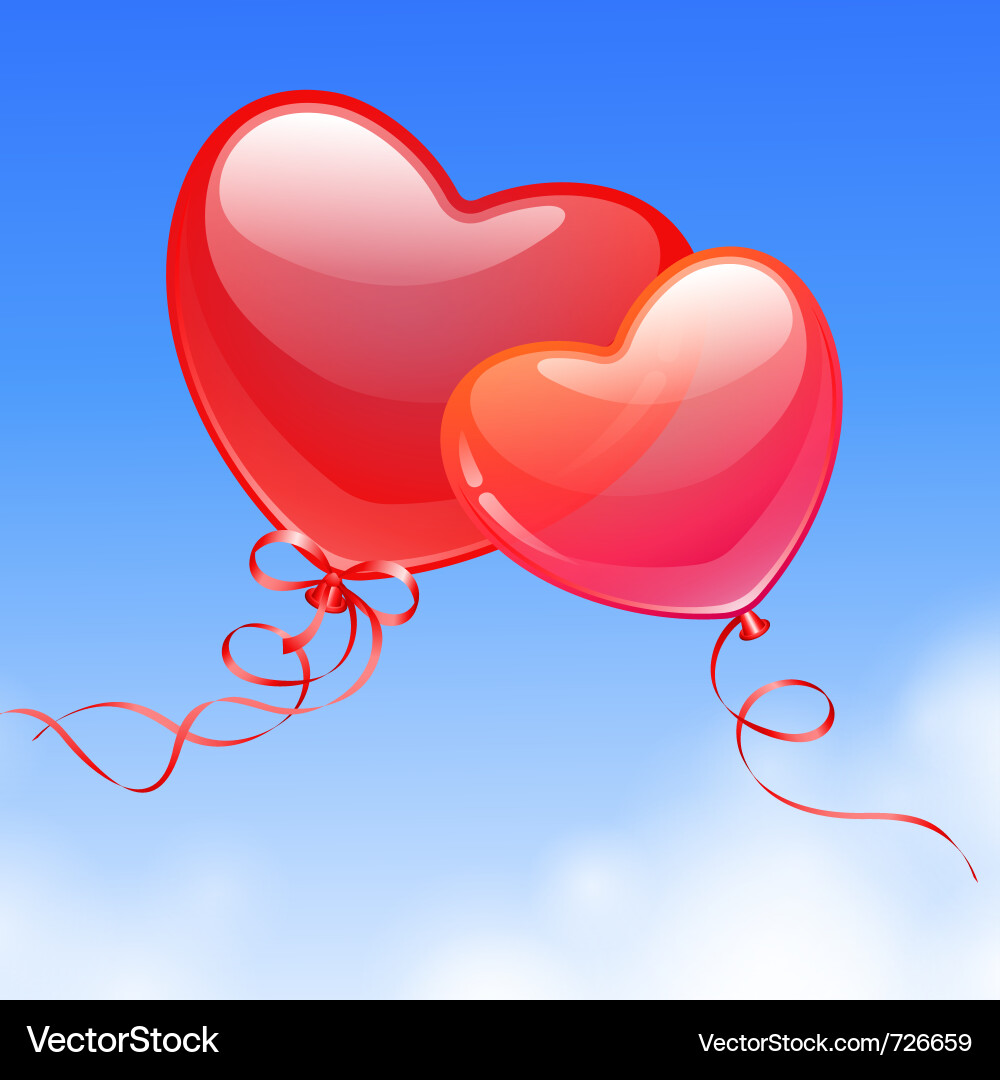Herz geformter Ballon Vektorbild
