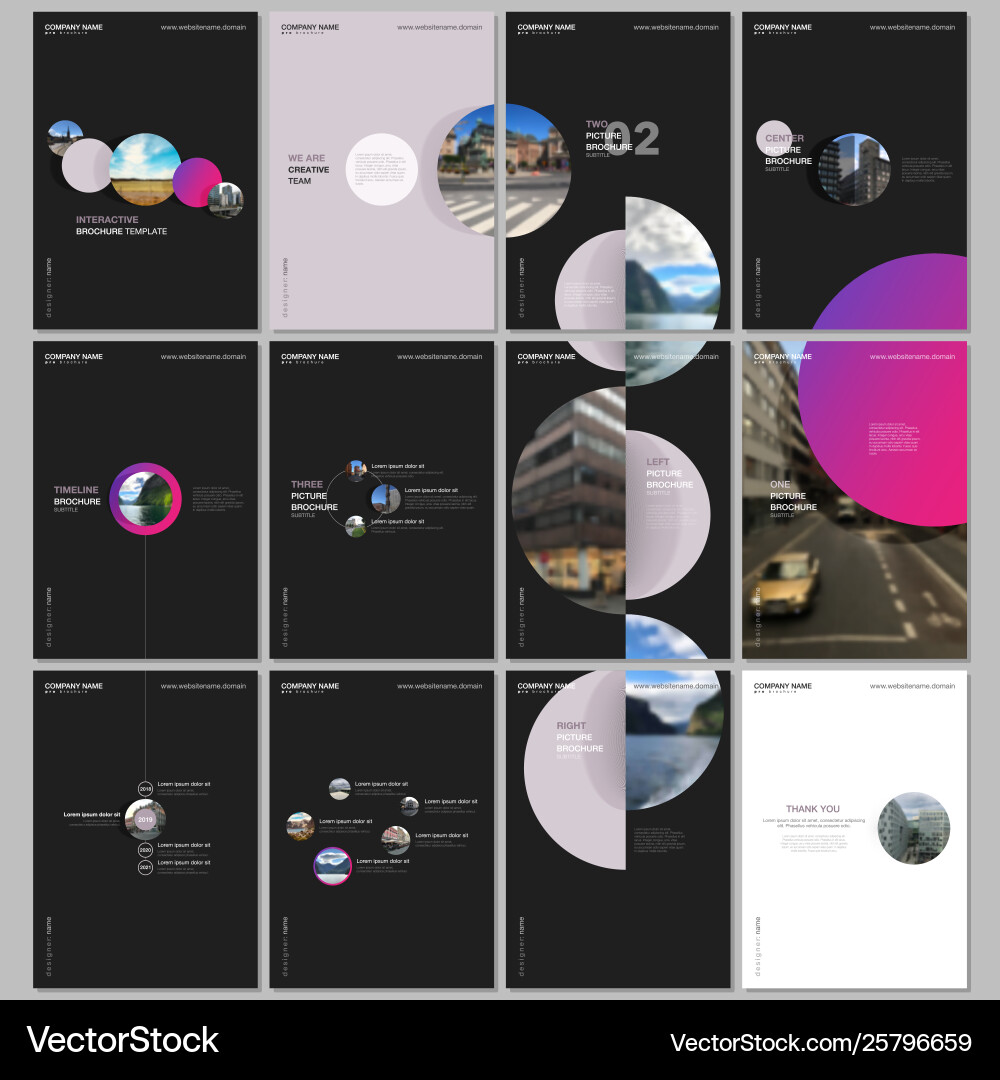 Minimal brochure templates with colorful gradient Minimal brochure templates with colorful gradient vector image