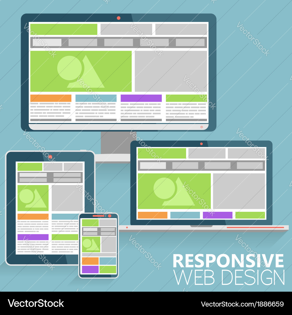 Mobile Web Development vector image