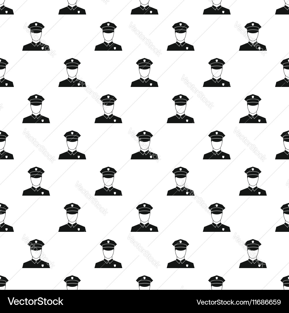 Policeman pattern simple style Vector Image